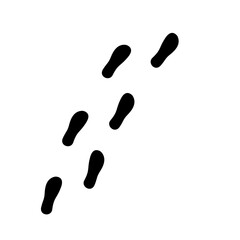 Step footprints paths, vector icon Illustration. isolated on white background
