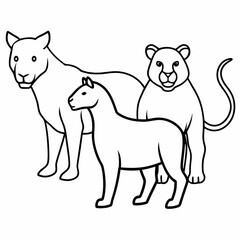 Animals Day Silhouette Vector Illustration