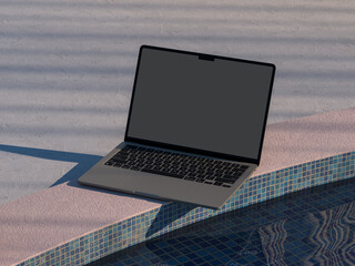 3D rendered mockup, laptop mockup to showcase your design work