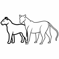 Animals Day Silhouette Vector Illustration