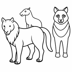 Animals Day Silhouette Vector Illustration