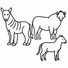 Animals Day Silhouette Vector Illustration