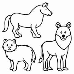 Animals Day Silhouette Vector Illustration