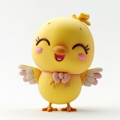 Obraz premium cute chick isolated on white background