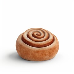 cute cinnamon roll isolated on white background