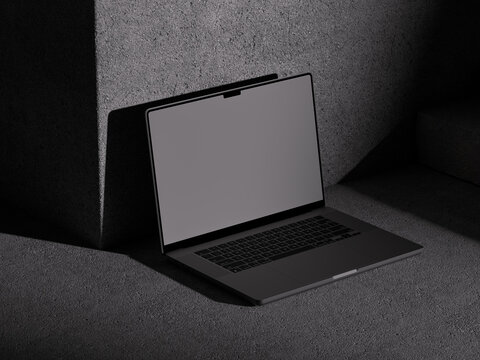 3D rendered mockup, laptop mockup to showcase your design work