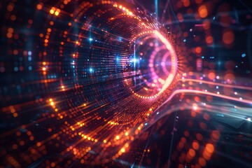 Obraz premium A futuristic depiction of quantum computing