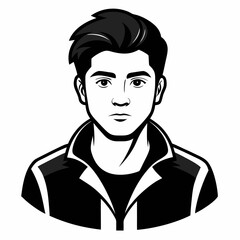 Boy character  Silhouette Vector Illustration