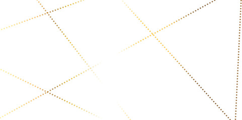 Luxury premium shiny golden doted random chaotic square and triangle lines on transparent background. Gold random doted lines background. Vector, illustration