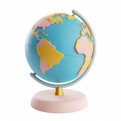 cute globe icon isolated on white background