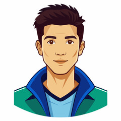 Boy character  Silhouette Vector Illustration