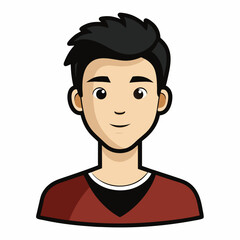 Boy character  Silhouette Vector Illustration