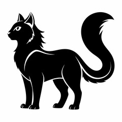 American Curl Black silhouette