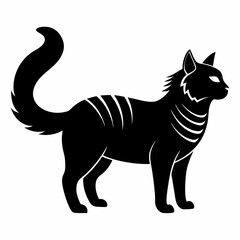 Obraz premium American Curl Black silhouette