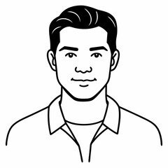 Obraz premium Boy character Silhouette Vector Illustration