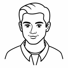 Boy character  Silhouette Vector Illustration