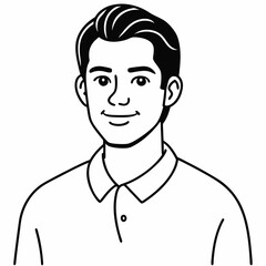 Boy character  Silhouette Vector Illustration