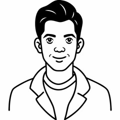 Fototapeta premium Boy character Silhouette Vector Illustration