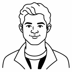 Boy character  Silhouette Vector Illustration