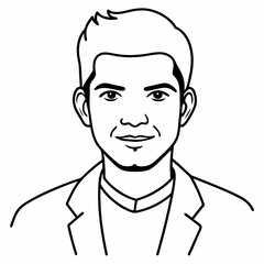 Boy character  Silhouette Vector Illustration