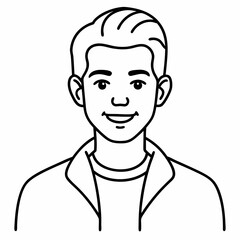 Boy character  Silhouette Vector Illustration