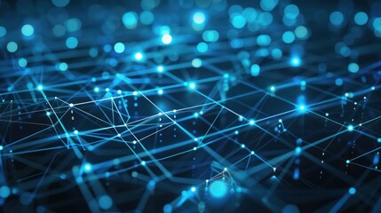 Obraz premium Abstract Digital Network, Futuristic Technology Concept