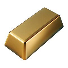 Gold bar icon isolated on white background. Generative AI