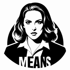 Mean girls character  Silhouette Vector Illustration