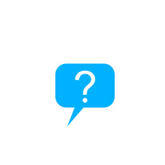 Question mark icon set, FAQ questions symbol on a white background.