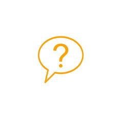 Question mark icon set, FAQ questions symbol on a white background.