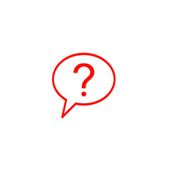 Question mark icon set, FAQ questions symbol on a white background.