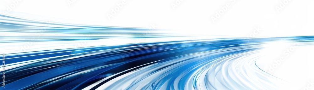 Poster abstract blue wave pattern with smooth curves and lines, perfect for backgrounds and digital design 
