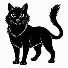 Highlander cat Black silhouette