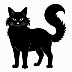 Highlander cat Black silhouette