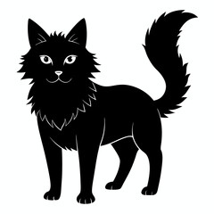 Highlander cat Black silhouette