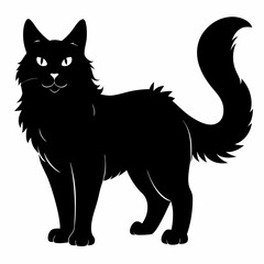 Highlander cat Black silhouette