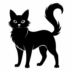 Highlander cat Black silhouette