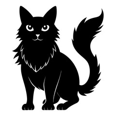 Highlander cat Black silhouette