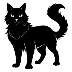 Highlander cat Black silhouette