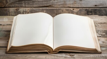 Fototapeta premium Empty white sheets in a hardback book