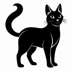 Obraz premium Japanese Bobtail Black silhouette