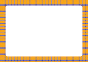 秋とハロウィンをイメージしたチェック柄の背景