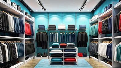 Clothing store, clothes shop,Generative AI