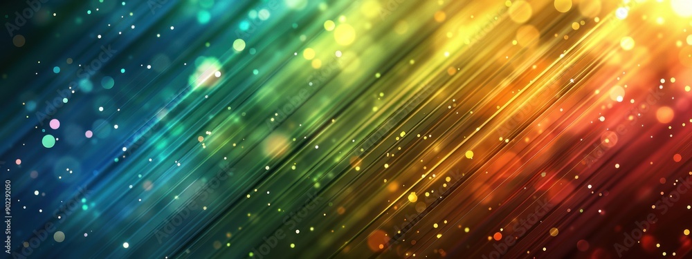 Aufkleber abstract background with bokeh lights and lines