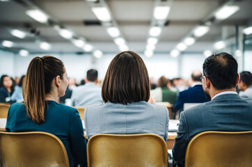Fototapeta premium Business professionals attending a conference or seminar
