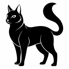 Korean Bobtail Black silhouette