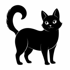 Obraz premium Korean Bobtail Black silhouette