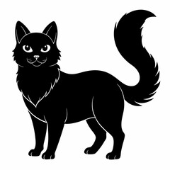 Korean Bobtail Black silhouette