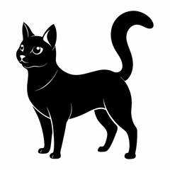 Korean Bobtail Black silhouette