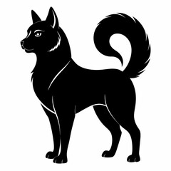 Korean Bobtail Black silhouette